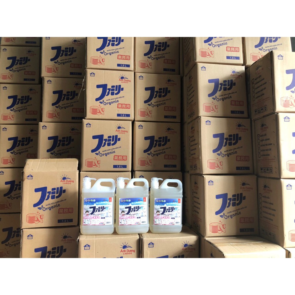 Can Nước Rửa Chén Hữu Cơ Tinh Chất Muối Biển Không Mùi 1,8L-Công Nghệ Nhật Bản