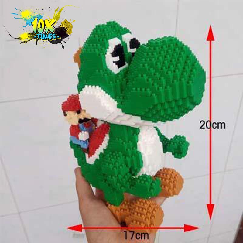 (33cm ) mô hình lắp ráp 3d Khủng long mario dễ thương quà tặng sinh nhật trẻ em, quà tặng bạn trai bạn gái 10xtimes