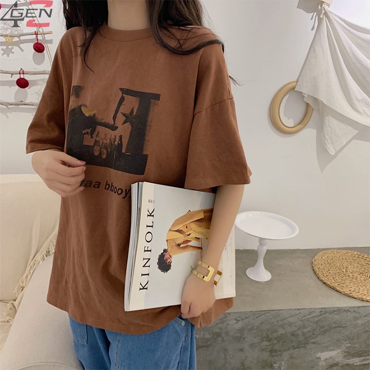 Áo phông tay lỡ unisex 2021, áo phông nữ form rộng tay lỡ màu trắng, xanh cổ tròn đẹp chất cotton | BigBuy360 - bigbuy360.vn