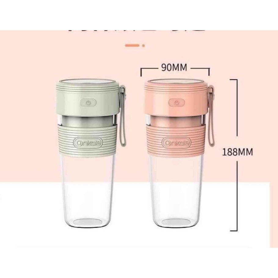 Máy xay sinh tố cầm tay làm ly đựng đồ uống 300ml Kt 90x188mm (ảnh thật)