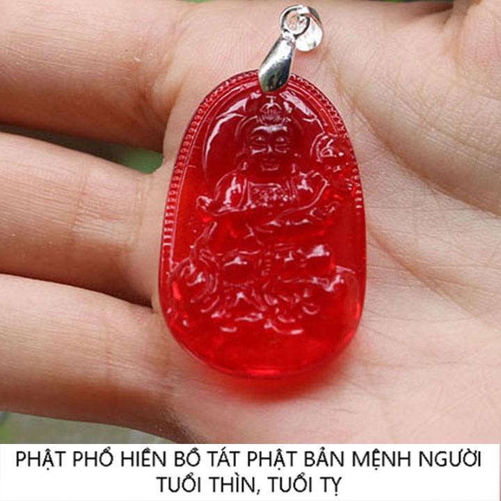 Mặt phật bản mệnh tuổi Thìn, Tỵ đá cao cấp size nhỏ - Phật Phổ Hiền Bồ Tát - mặt phật - dây chuyền phật