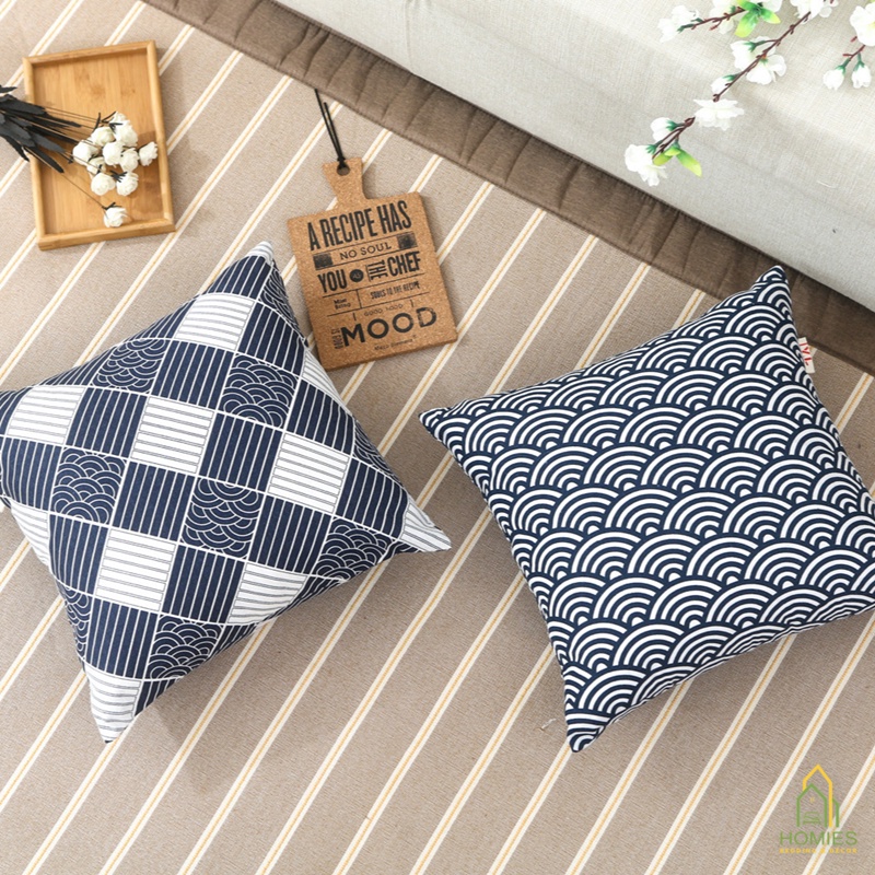 Gối Tựa Lưng Văn Phòng HOMIES Phong Cách Hàn Quốc - Kích Thước 45cm x 45cm