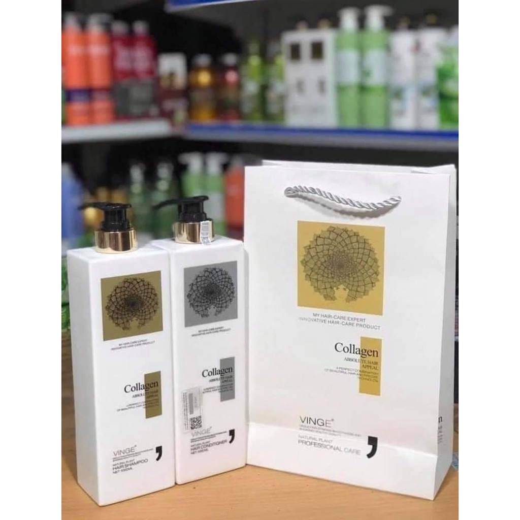 🛑FreeShip🛑 Cặp Dầu Gội Xả Collagen Vinge 1000ML| Giảm Rụng Tóc, Ngăn Rụng Tóc, Phục Hồi Tóc Hư Tổn | Hàng Chính Hãng | BigBuy360 - bigbuy360.vn