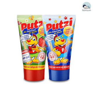Kem đánh răng cho bé Putzi Đức [Cho bé trên 6 tháng, có Flo, có thể nuốt][Cam kết chính hãng]
