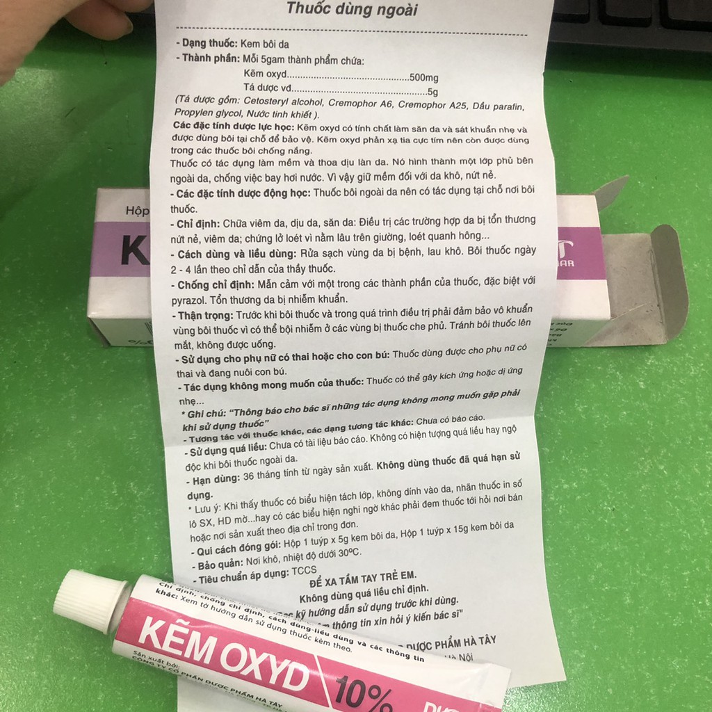 Kẽm oxyd 10% Kem làm mềm da , chống viêm loét | BigBuy360 - bigbuy360.vn