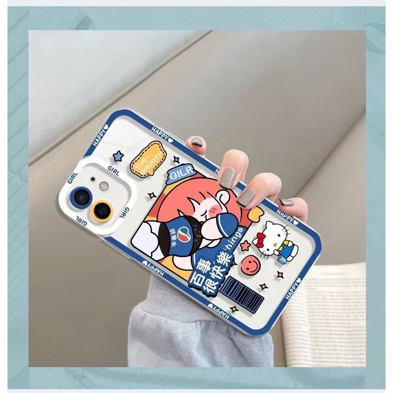 Ốp Điện Thoại Silicon TPU Mềm Trong Suốt In Họa Tiết Dễ Thương Cho IPhone 14 13 12 11 Pro X XR XS Max 6 6S 7 8 Plus