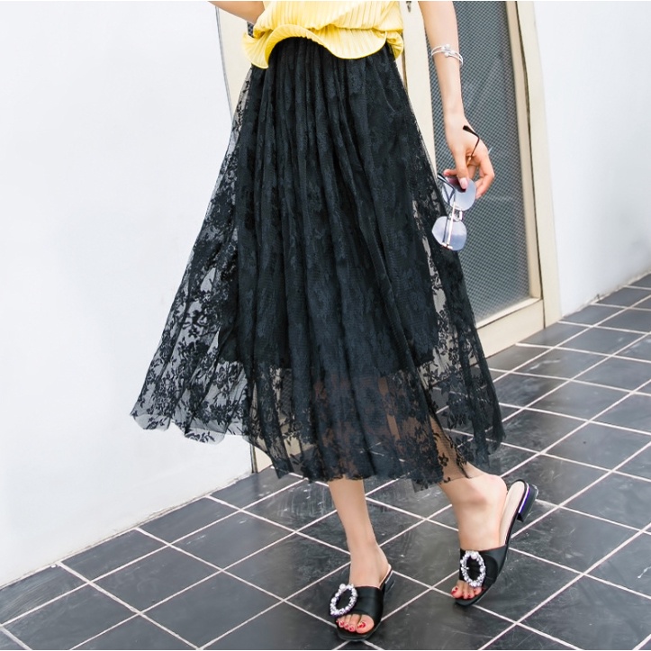 Chân váy ren 2 lớp dễ thương VAY73