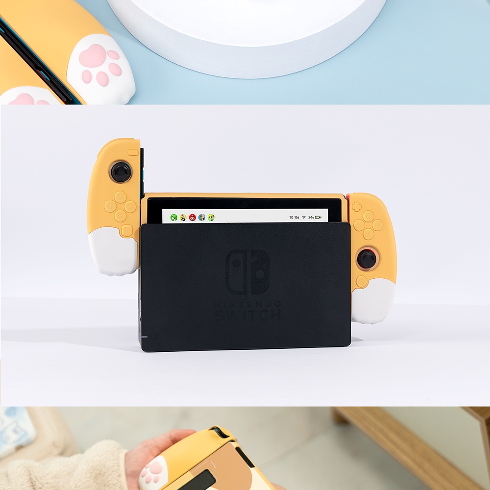 Vỏ Bảo Vệ Bằng Silicon Mềm Hình Dấu Chân Mèo Cho Geekshare Nintendo Switch OLED JO JO