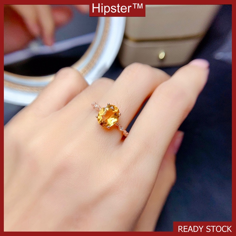 Mới Nhẫn Màu Vàng Hồng Đính Đá Kim Cương Nhân Tạo