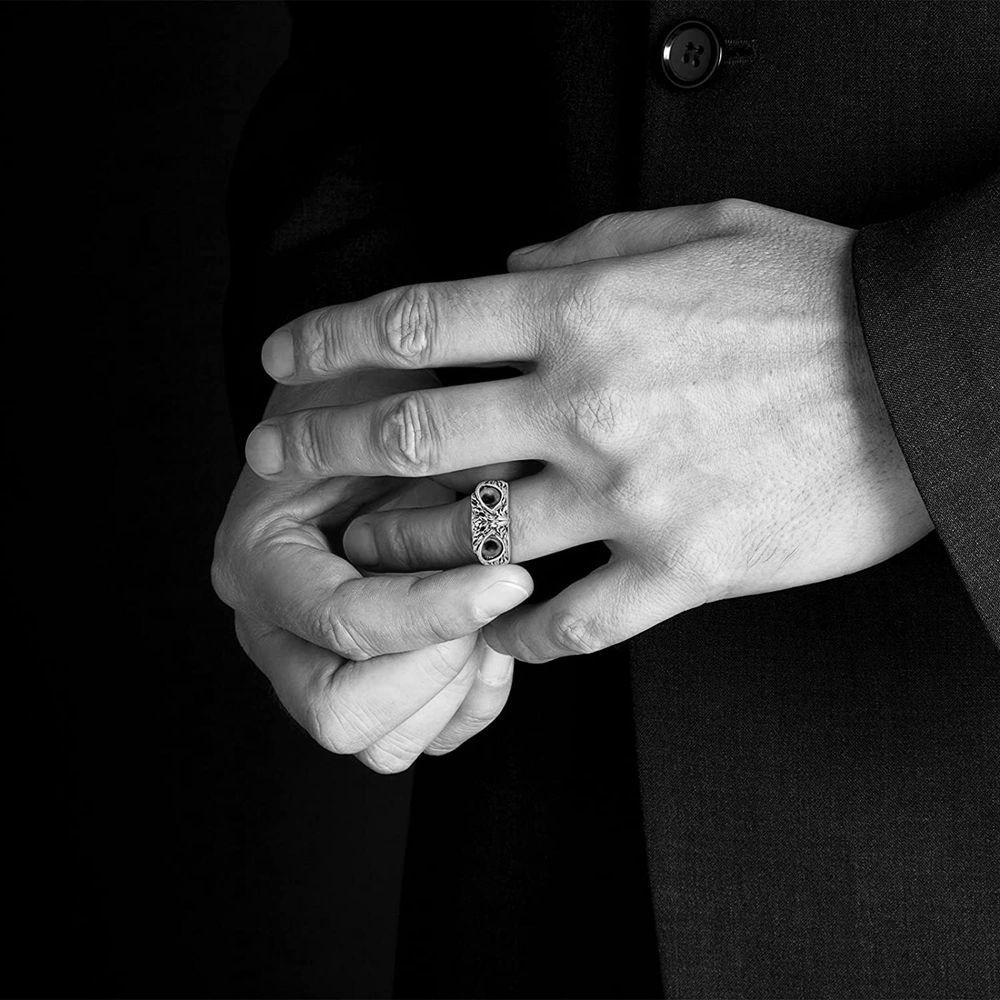 Nhẫn Hợp Kim Hình Cú Mèo Phong Cách Punk Hàn Quốc