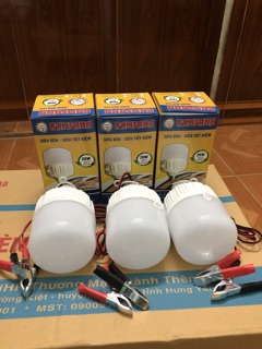 BÓNG ĐÈN LED 20W/12V- KẸP BÌNH ẮC QUY.