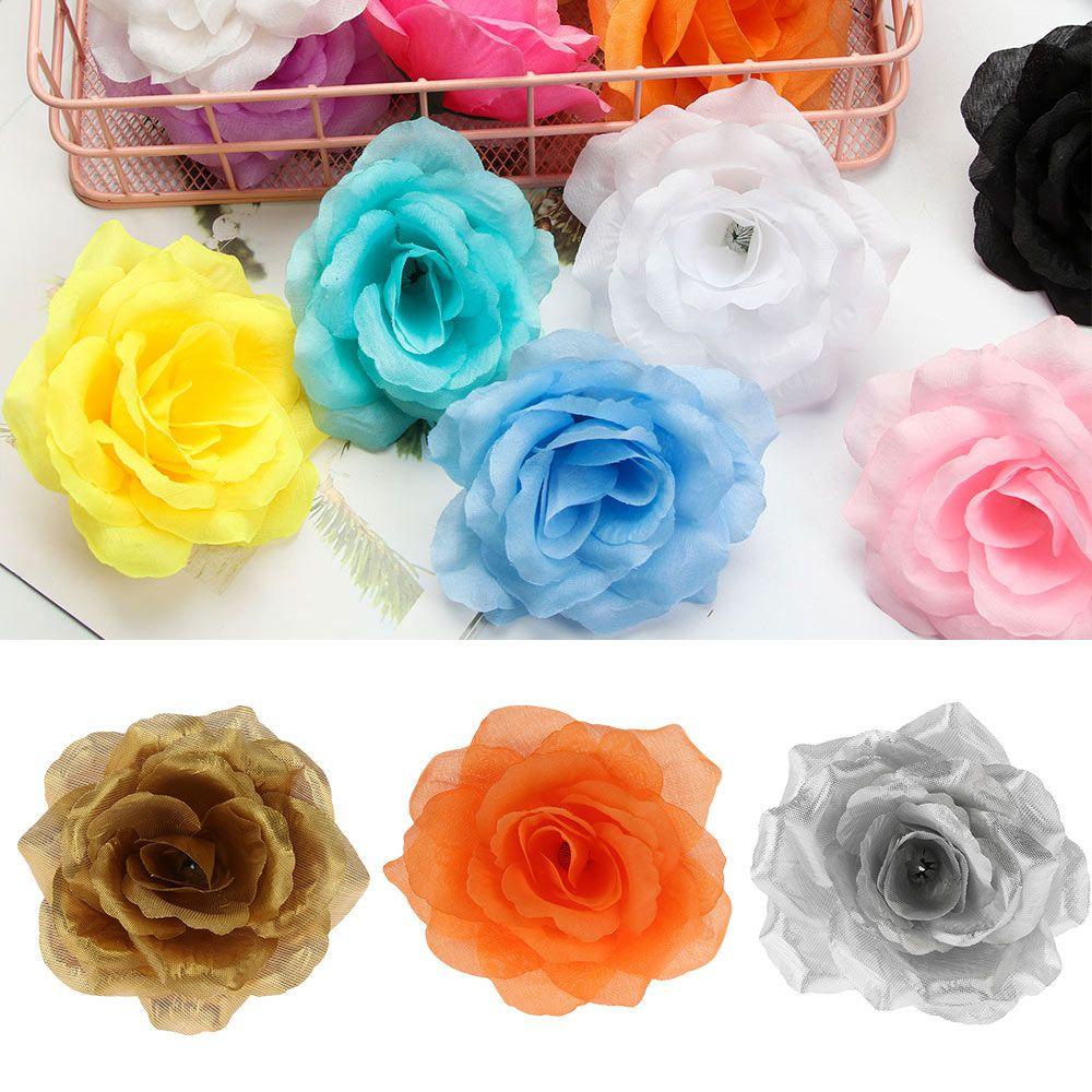 Bộ 5 Bông Hoa Hồng 3D 10cm Trang Trí Nhà Cửa