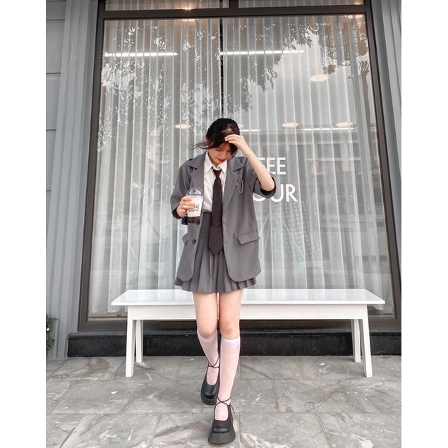 Set Blazer [CHẤT ĐẸP ] form rộng nhiều màu siêu xinh tay dài tay ngắn