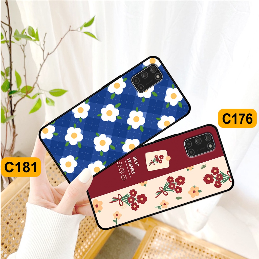 Ốp Oppo A52 / A92 in hình hoa cỏ nhẹ nhàng,họa tiết caro xinh xắn.ốp lưng chống sốc
