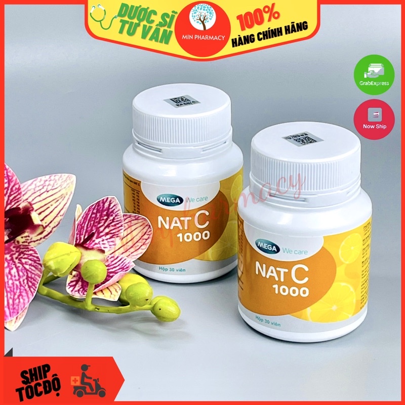 Viên uống bổ sung Vitamin C Nat C 1000 Mega We care  - Minpharmacy