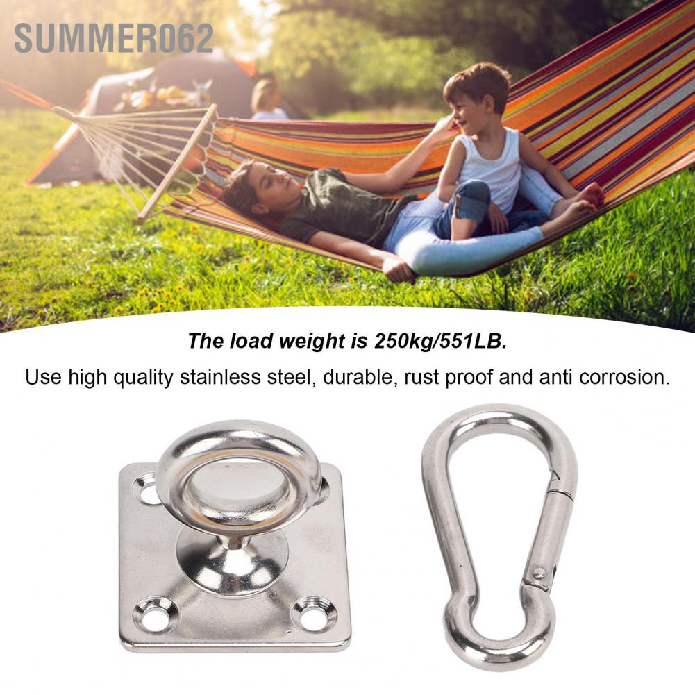 Summer062 Suspended Ceiling Wall Mount U Shaped Hooks Heavy Duty Hammock Hook Metal Base for Swing