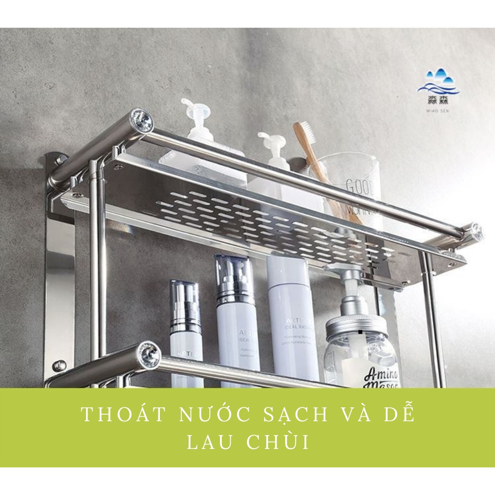 Kệ nhà tắm treo khăn gắn tường tiện lợi, chịu lực tốt, inox không gỉ KENSHIN SHOP