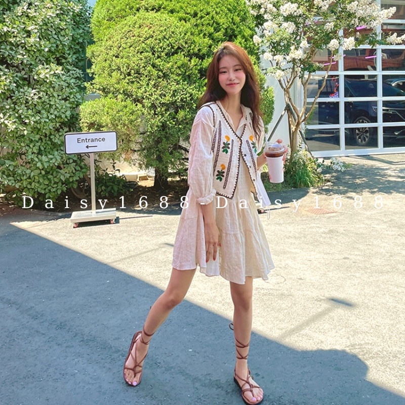 Sẵn- Áo Gile kiểu len móc nhiều mẫu mặc ngoài áo váy phong cách Vintage