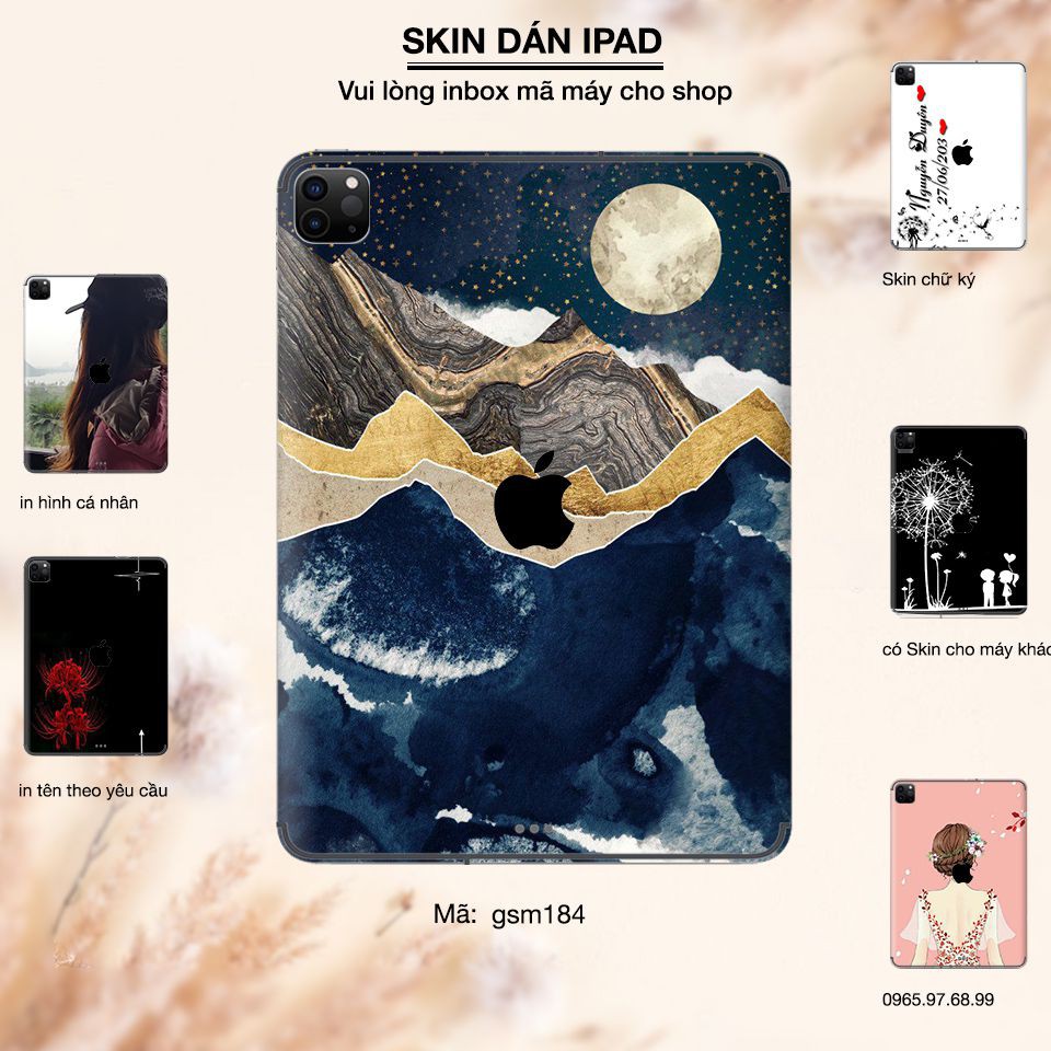 Skin dán iPad in hình Nửa đêm mùa đông -184 (inbox mã máy cho Shop)