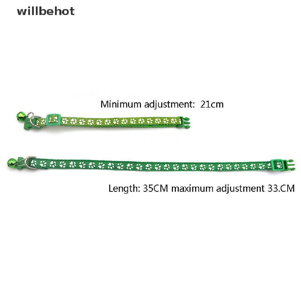 Vòng Cổ Gắn Chuông In Hình Dấu Chân Dễ Thương Tùy Chỉnh Kích Thước Cho Thú Cưng