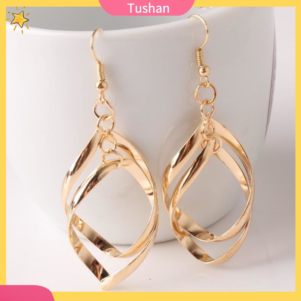 Hoa Tai Xoắn Ốc Dáng Dài Thanh Lịch Cho Nữ