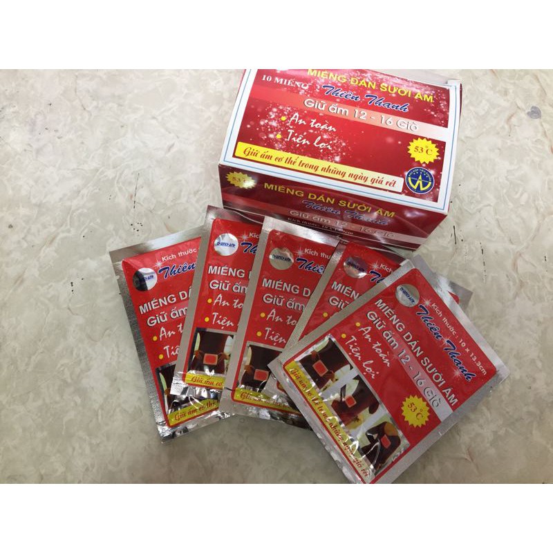 Miếng dán giữ nhiệt THIÊN THANH hộp 10 miếng