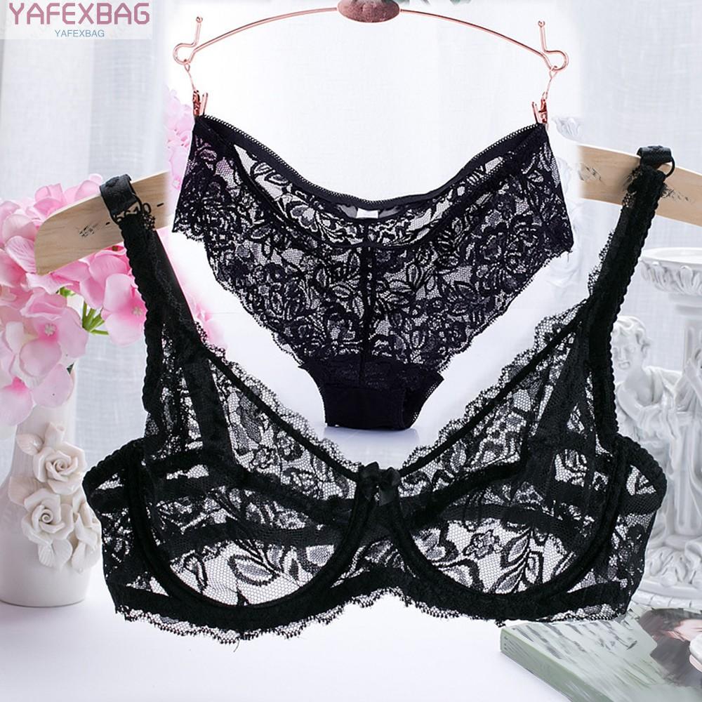 Bộ đồ ngủ ren siêu mỏng trong suốt thoải mái (quần + áo lót)