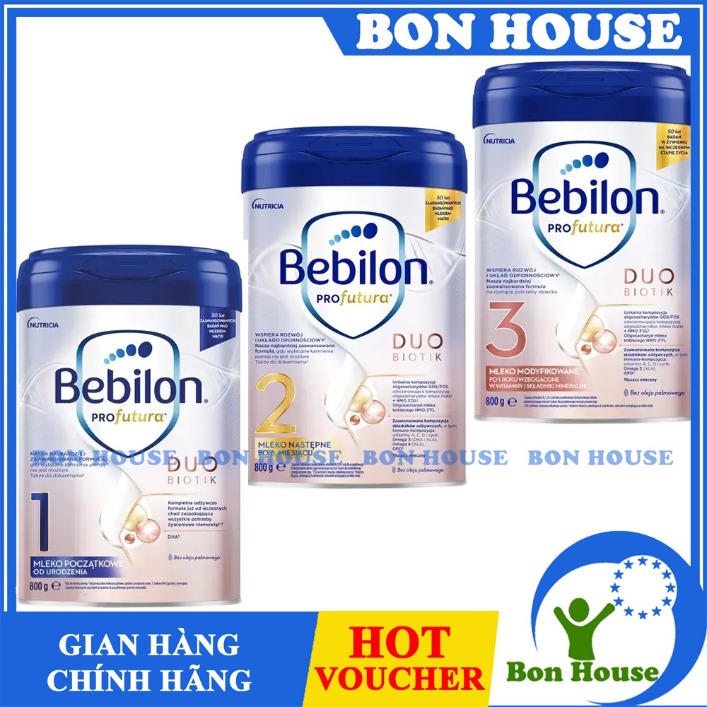 HỘP BẠC BEBILON 800g các số 1, 2, 3, 4 aptamil Ba Lan