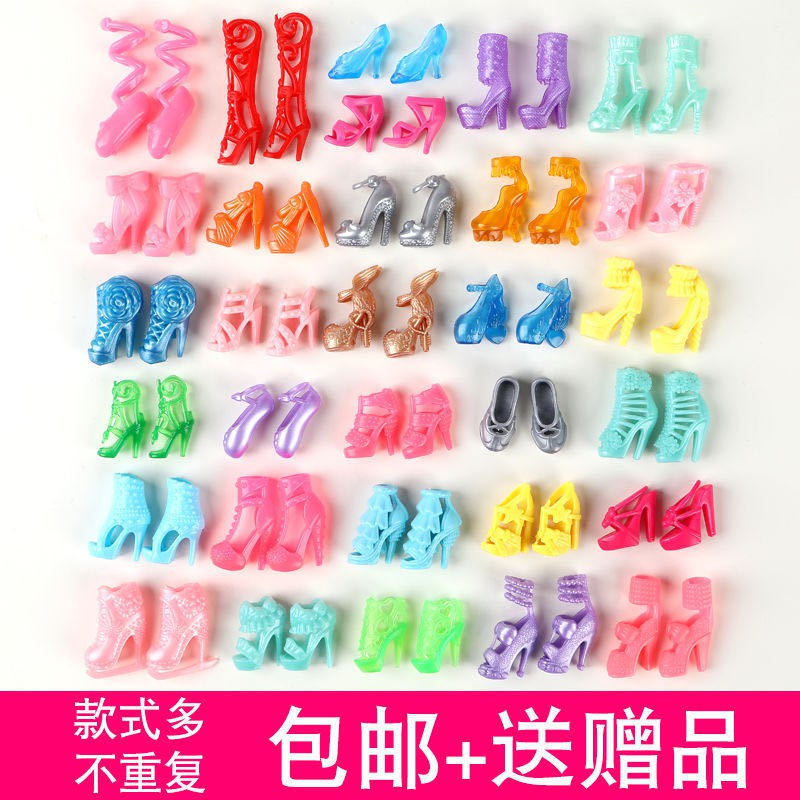 [Hàng mới về] Búp bê Barbie giày thời trang sức phục DIY Toy play house full set