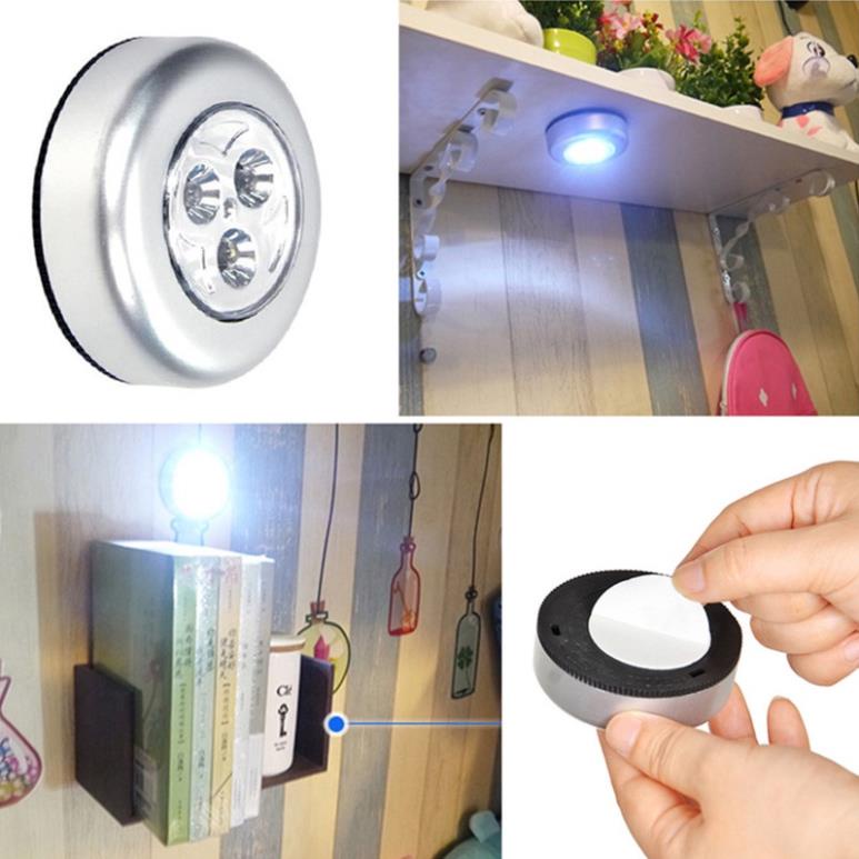 Đèn LED Mini Không Dây Cảm Ứng Gắn Tường/Tủ Chén/Tủ/Xe Hơi ánh sáng tâm trạng