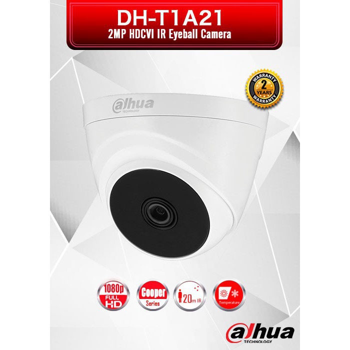 Camera Giám Sát Dahua HDCVI_T1A21P CHÍNH HÃNG Với Tính năng Chống Ngược Sáng, Ảnh Sắc Nét,C hống Thấm Nước- BH 24TH