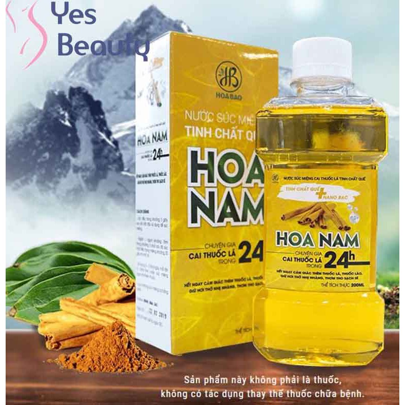 Nước Súc Miệng Hoa Nam Hỗ Trợ Cai Thuốc Lá - Từ Bỏ Thói Quen Lâu Năm - Giữ Hơi Thở Nhẹ Nhàng - Chính Hãng Chai 200ML