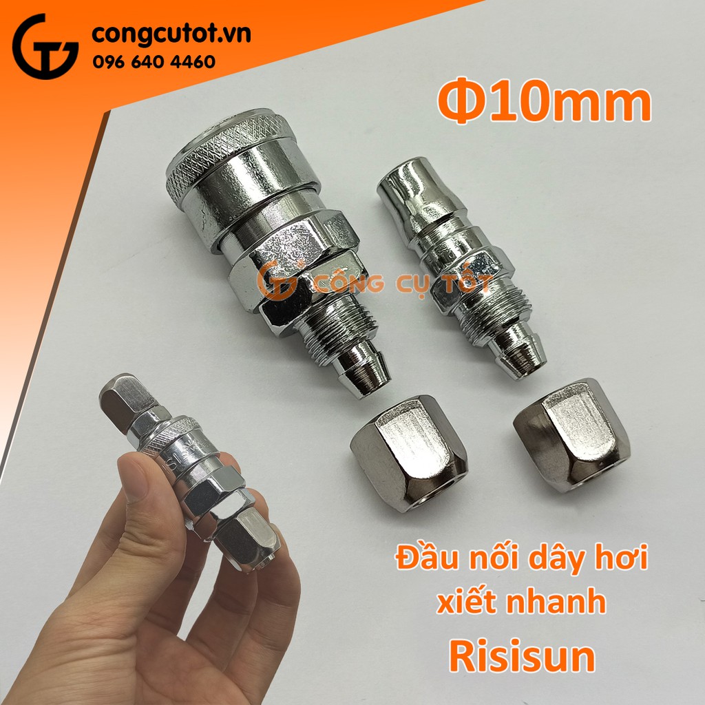 Bộ đầu nối dây hơi xiết dây nhanh Risisun