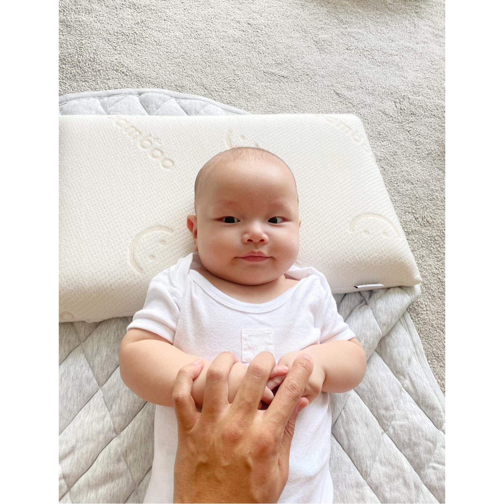 Gối Ngủ BABYWORKS sợi tre tự nhiên, duy trì nhiệt độ thoải mái Cho Bé Từ 3-12 Tháng Trở Lên - Herbaby