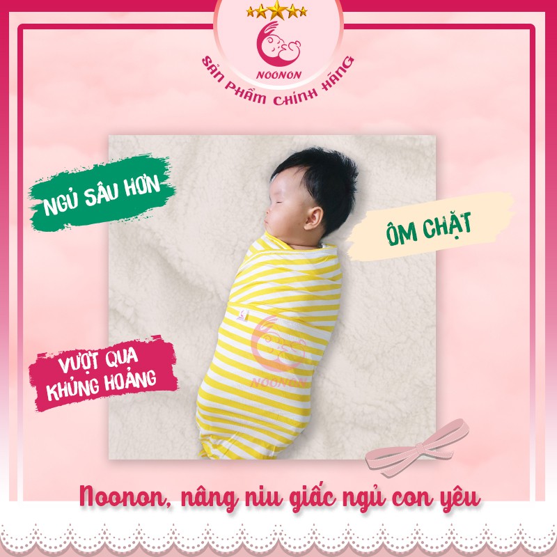 Quấn Chũn Noonon𝑭𝑹𝑬𝑬𝑺𝑯𝑰𝑷 Nhộng Chũn Giúp Bé Sơ Sinh Ngủ Ngon, Mã QC01