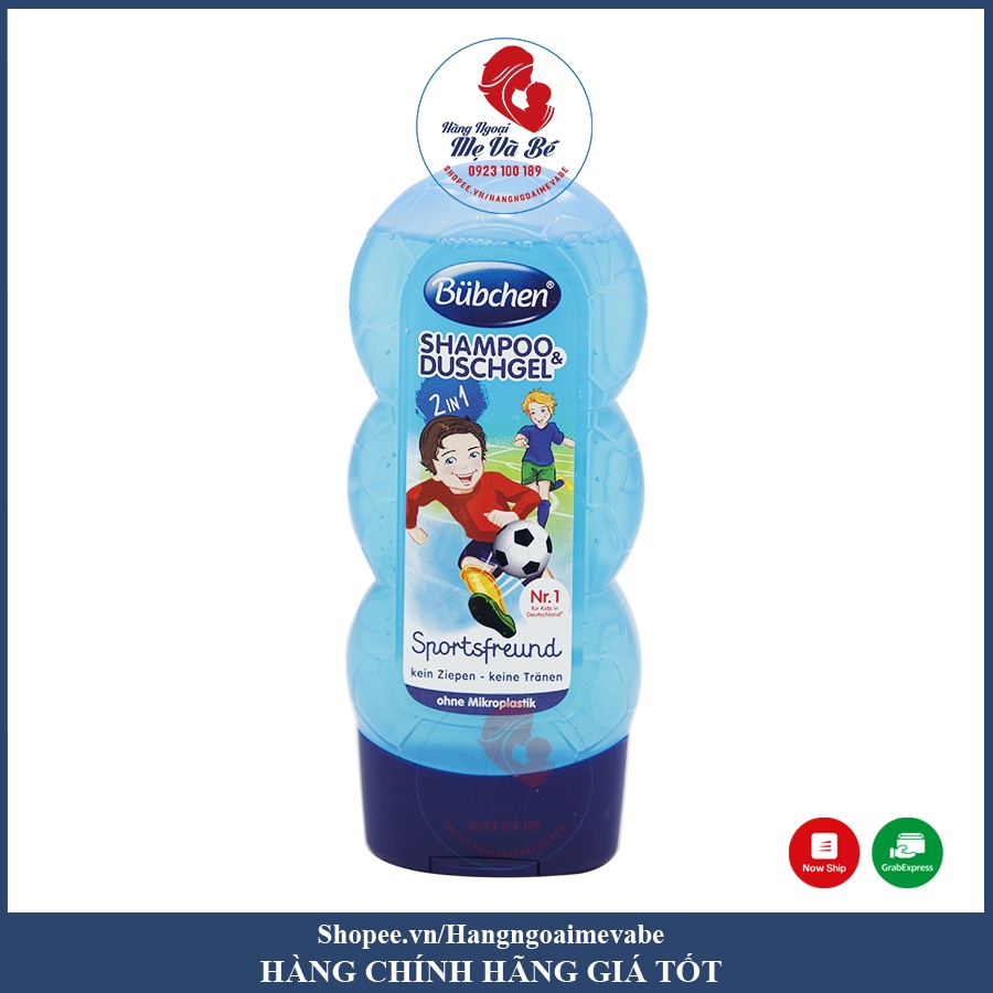 Sữa tắm cho bé, sữa tắm gội trẻ em Bubchen Kids SHAMPOO DUSCHGEL 230ml