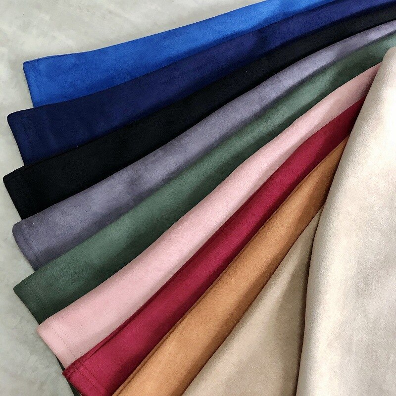 Chân Váy Bút Chì Bằng Da Lộn Màu Trơn Thời Trang Công Sở