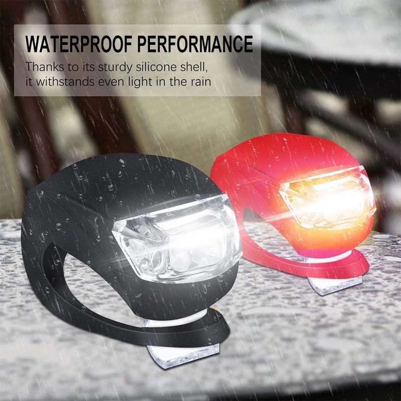 Đèn LED An Toàn Cho Xe Đạp Hình Ếch Silicone 3 Chế Độ