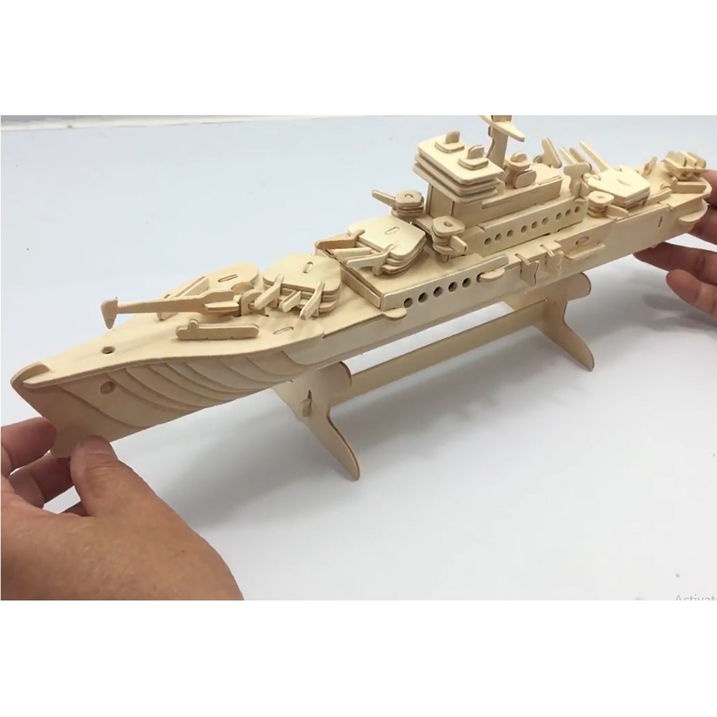 Đồ chơi lắp ghép gỗ 3D Tuần dương hạm hiện đại