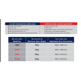 Tay đẩy hơi NEWSTAR ZA81 (45kg - Japan)