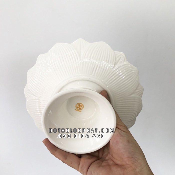 Dĩa Trái Cây Thờ Cúng Phật Gia Tiên Bằng Sứ Hoa Sen