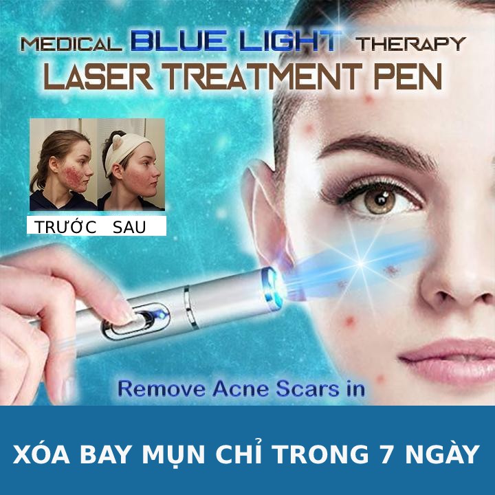 🌟Bút ánh sáng xanh trị liệu 💢 Loại bỏ các vết mụn, chữa mụn, giảm mụn💢Làm căng da, thu nhỏ lỗ chân lông🌟♥️