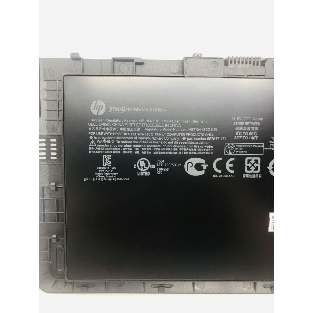 Pin Laptop HP EliteBook Folio 9470 9470M Series Mã Pin BT04XL Có Video Thực Tế