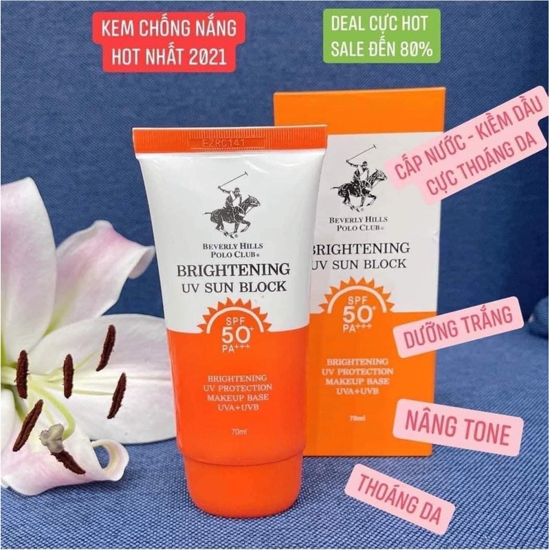 Kem Chống Nắng Brightening Uv Sun Block SPF/50+++