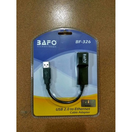 Dây Cáp Chuyển Đổi USB 2.0 Sang LAN GIGABIT BAFO BF-326 / USB Sang LAN Tiện Dụng