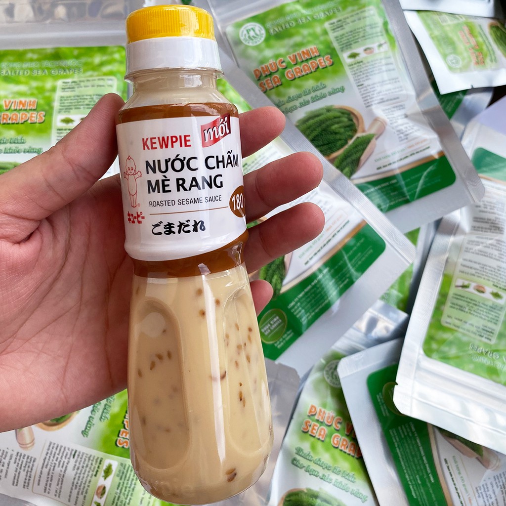 Nước sốt mè rang Kewpie chai 180ml - Ăn kèm với rong nho tươi và salad rau - Cam kết chính hãng | BigBuy360 - bigbuy360.vn