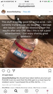 Lotion chấm mụn Bye Bye Blemish Drying Lotion