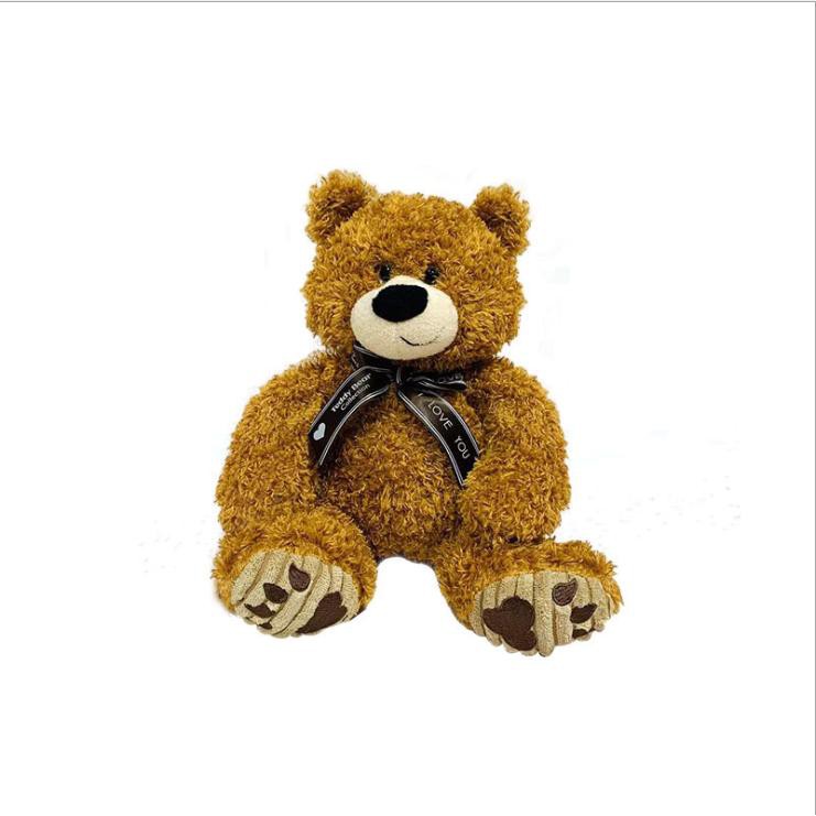 [CHUYÊN SỈ GIÁ SỐC]  Gấu Bông Teddy Lông Xù Cột Nơ Cực Yêu 32cm (3 Màu) [ DIABRAND ]