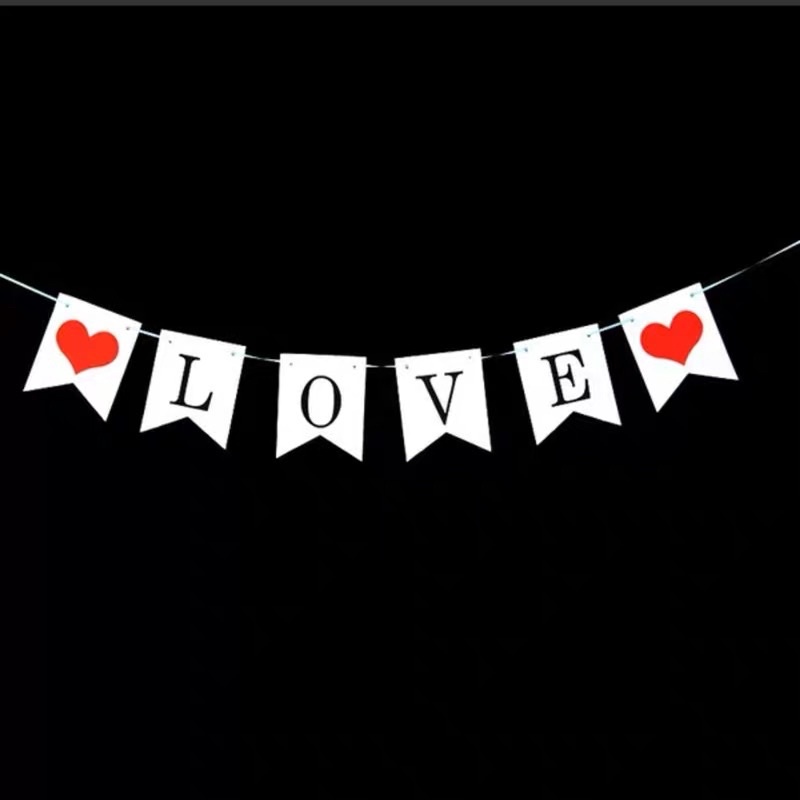 Dây treo chữ i love you marry me love trang trí tiệc cưới cầu hôn tỏ tình