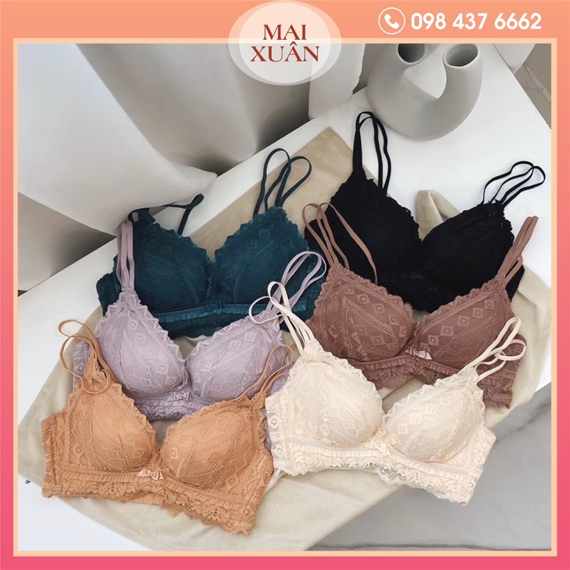 [Mã FAMARAL1 giảm 10K đơn 50K] Áo Lót Ren Nâng Ngực Không Gọng Siêu Ôm Nâng Đẩy Tạo Khe Cao Cấp-Kho Sỉ Mai Xuân